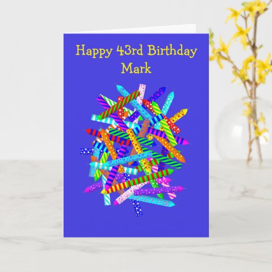 43e verjaardagskaart kaart (Gele Bloem)