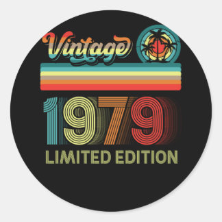 43rd Birthday Decorations Men 43 Year Old 1979 Ronde Sticker