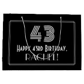 43ste verjaardag — Art Deco geïnspireerde look "43 Groot Cadeauzakje (Achterkant)