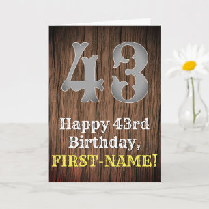 43ste verjaardag: Country Western geïnspireerd uit Kaart