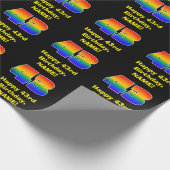 43ste verjaardag: Leuke, kleurrijke regenboog geïn Cadeaupapier (Hoek)