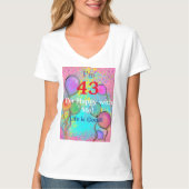 43ste verjaardag t-shirt (Voorkant)