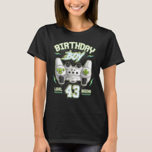 43th Birthday Boy Gamer Level 43 begint met videog T-shirt