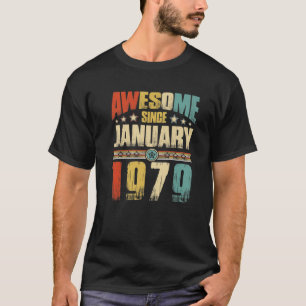 43x verjaardag 43 jaar oude retroflector Geweldige T-shirt