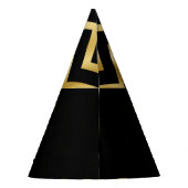 440e verjaardag chevron stripe feesthoedjes (Achterkant)