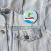 4419-Happy-Frog-While-Surfing HAPPY SURFER FROG CA Ronde Button 5,7 Cm (In situ)