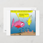 441 schaaldierenCartoon Briefkaart (Voorkant / Achterkant)