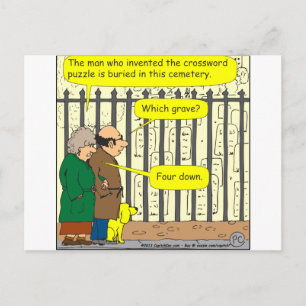 442 Waar is de crossword-uitvinder begraven? Briefkaart