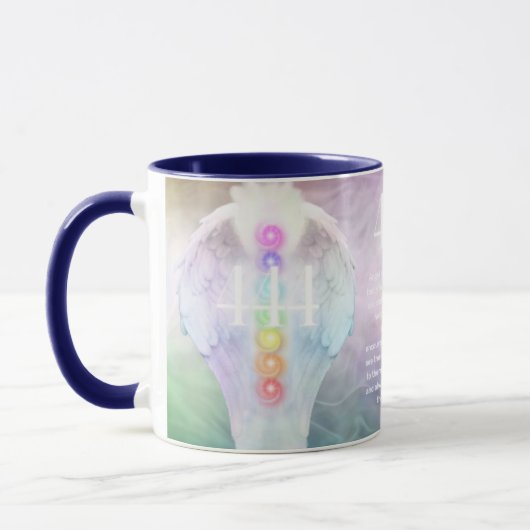 444 Angel Numbers Chakra Angels Wings Coffee Mok (Links)
