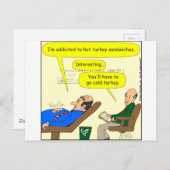 444 koude kalkoenen Cartoon Briefkaart (Voorkant / Achterkant)