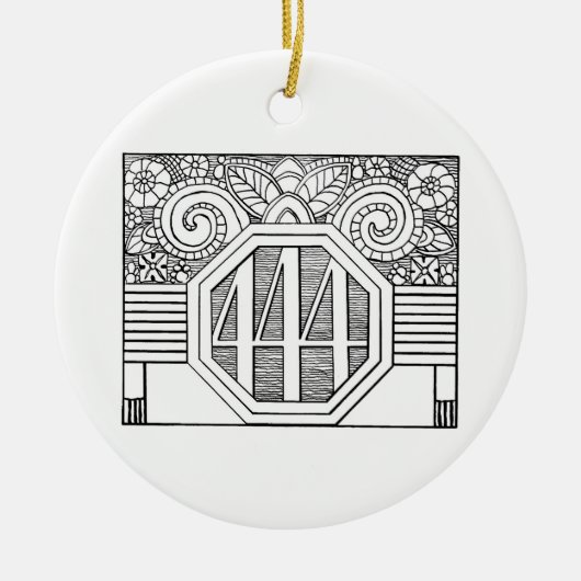 444 logo keramisch ornament (Voorkant)