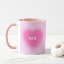 444 Moderne roze hartesthetische angel-nummer