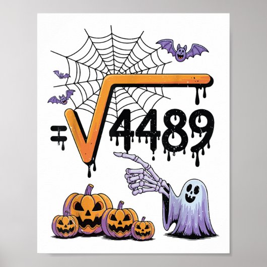 4489 Square Root 67 Math Teacher Halloween Costume Poster (Voorkant)