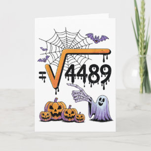 4489 Vierkantswortel 67 Wiskundeleraar Halloween K Kaart
