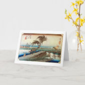 44. 四日市宿, 広重 yokkaichi-Juku, Hiroshige, ukiyo-E Kaart (Gele Bloem)