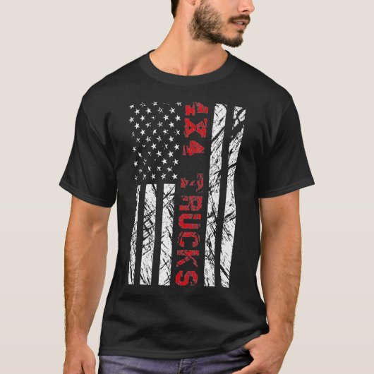 44 Amerikaanse vrachtwagens - Vlaggepremie T-shirt (Voorkant)