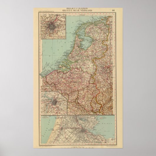 44 België en Nederland Poster (Voorkant)