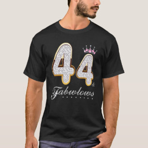 44 en Fabulous 44 jaar oude 44e verjaardag Diamond T-shirt