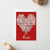 44 Foto Collage Liefde Instant Camera Film Hart   Notitiekaartje (Voorkant / Achterkant in situ)