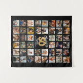 44 Fotos collage 50ste verjaardag Wandkleed (Voorkant (horizontaal))