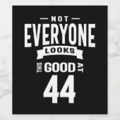 44 jaar - 44e verjaardag Funny Gift Wijn Etiket (Enkel label)