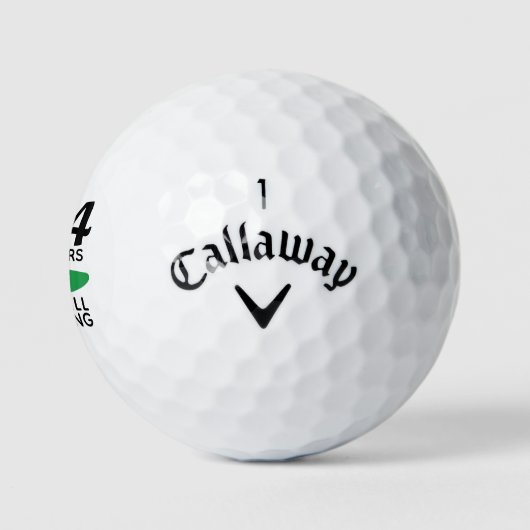 44 jaar en nog steeds swingende grappige 44e verja golfballen (Logo)