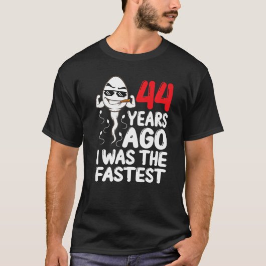 44 jaar geleden was ik de Mannen 44e verjaardag va T-shirt (Voorkant)