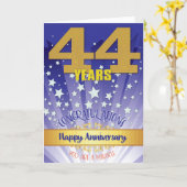 44 jaar herstel Jubileum vetgetal Kaart (Gele Bloem)