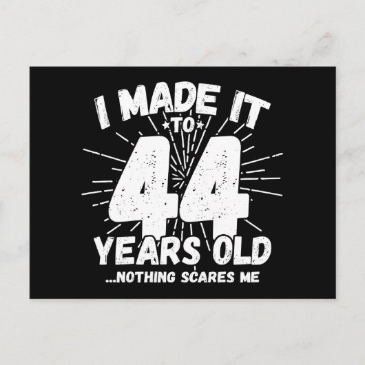 44 Jaar Oud Sarcastisch Meme Grappig 44e Verjaarda Briefkaart (Voorkant)