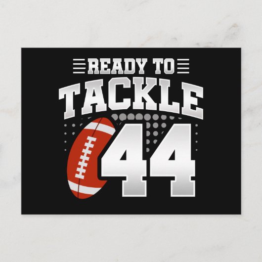 44 Jaar Oud Tackle Football Feest 44e Verjaardag Briefkaart (Voorkant)