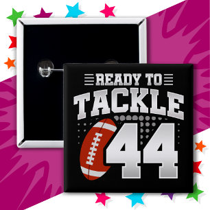 44 Jaar Oud Tackle Football Feest 44e Verjaardag Vierkante Button 5,1 Cm