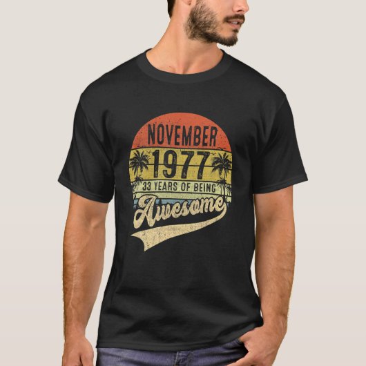 44 jaar oude 44e verjaardag decoratie 197 t-shirt (Voorkant)