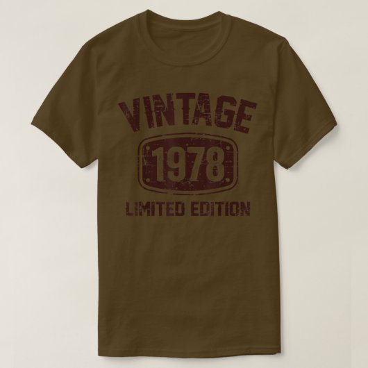 44 jaar oude editie 1978 Limited Edition 44th Bir T-shirt (Design voorkant)