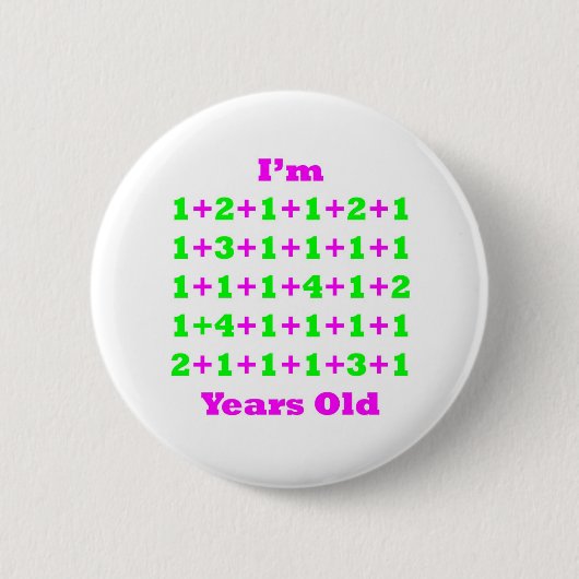 44 jaar oude Magenta Gr Ronde Button 5,7 Cm (Voorkant)