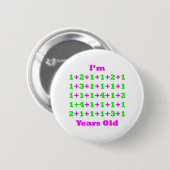 44 jaar oude Magenta Gr Ronde Button 5,7 Cm (Voorkant /achterkant)
