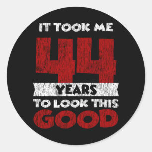 44-jarige dag bracht me er goed uitzien 44e verjaa ronde sticker