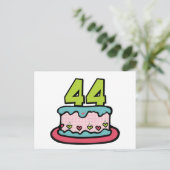 44-jarige verjaardagskaart briefkaart (Staand voorkant)