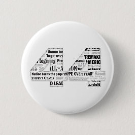 44: Obama Inauguration Headline Collage Button