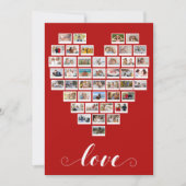 44 Photo Collage Camera Film Love White Heart Card (Voorkant)