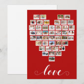 44 Photo Collage Camera Film Love White Heart Card (Voorkant / Achterkant)