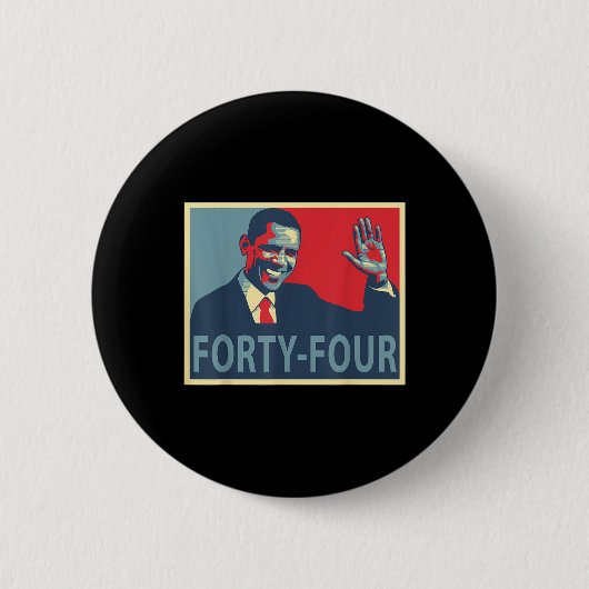 44 President Obama 44 President Ronde Button 5,7 Cm (Voorkant)