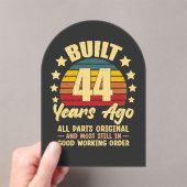 44 Years Ago All Parts Original 44th Birthday  Acryl Uitnodigingen (Insitu (Draagbaar))