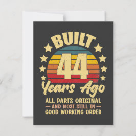 44 Years Ago All Parts Original 44th Birthday  Kaart