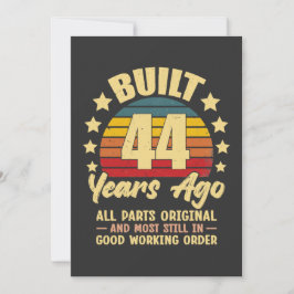 44 Years Ago All Parts Original 44th Birthday  Kaart