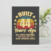 44 Years Ago All Parts Original 44th Birthday Kaart (Staand voorkant)