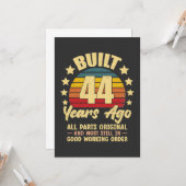44 Years Ago All Parts Original 44th Birthday Kaart (Voorkant / Achterkant in situ)