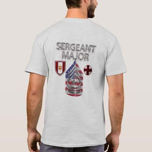 44e brigade sergeant-majoor t-shirt (Achterkant)