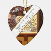 44e bruiloft Jubileum bewerkbaar Keramisch Ornament (Links)