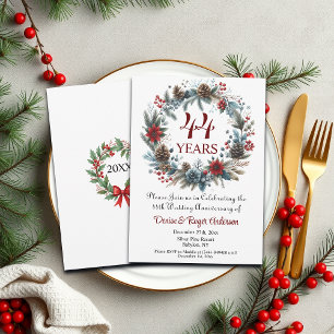 44e bruiloft Jubileum Winter Kaart