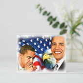 44e en 45e President Barack Obama_ Briefkaart (Staand voorkant)
